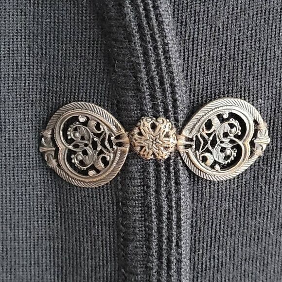 Vintage 90s wool blend maxi dress carol little brand size medium vampire goth - Picture 4 of 12